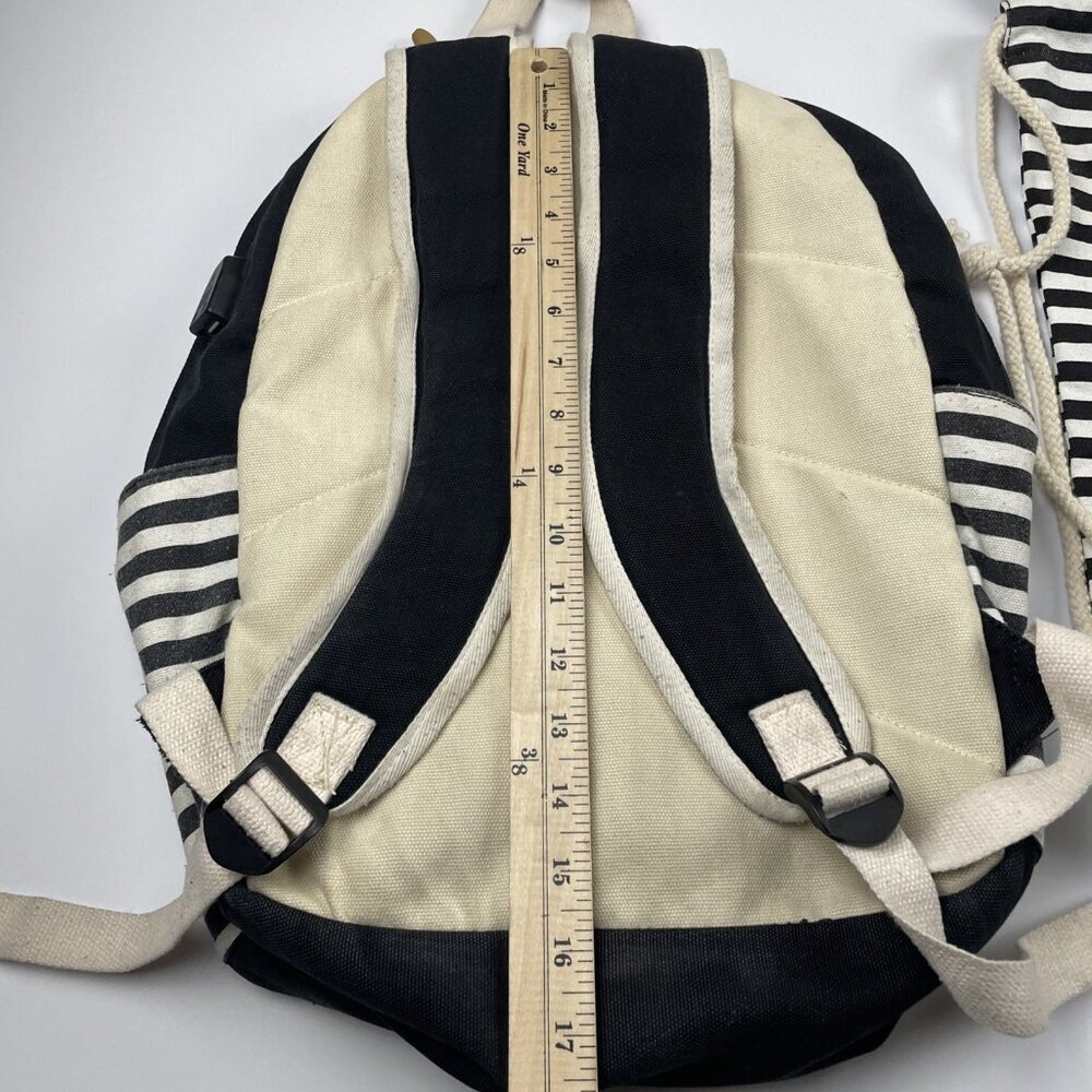 The Idyll of Collie and Golden Retriever 4pc Backpack Bag Travel School Striped - Picture 3 of 12